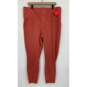 Spanx Pants‎ Womens 2X Orange Red Jeanish Leggings Pull On Compression NEW